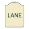 Signmission Designer Series Sign-Lane, Tan & Green Heavy-Gauge Aluminum Sign, 24" x 18", TG-1824-23890 A-DES-TG-1824-23890 - alternate 1